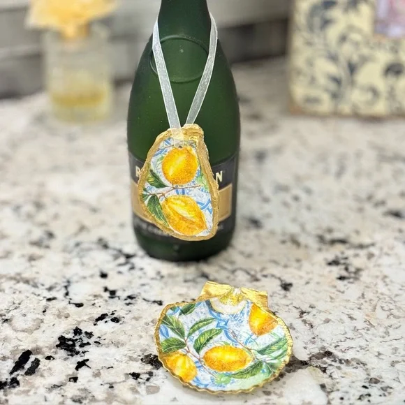 Hand Crafted Lemon Trinket Shell Dish - Picture 3 of 7